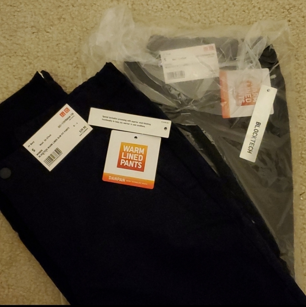 Black Uniqlo Warm Lined Pants